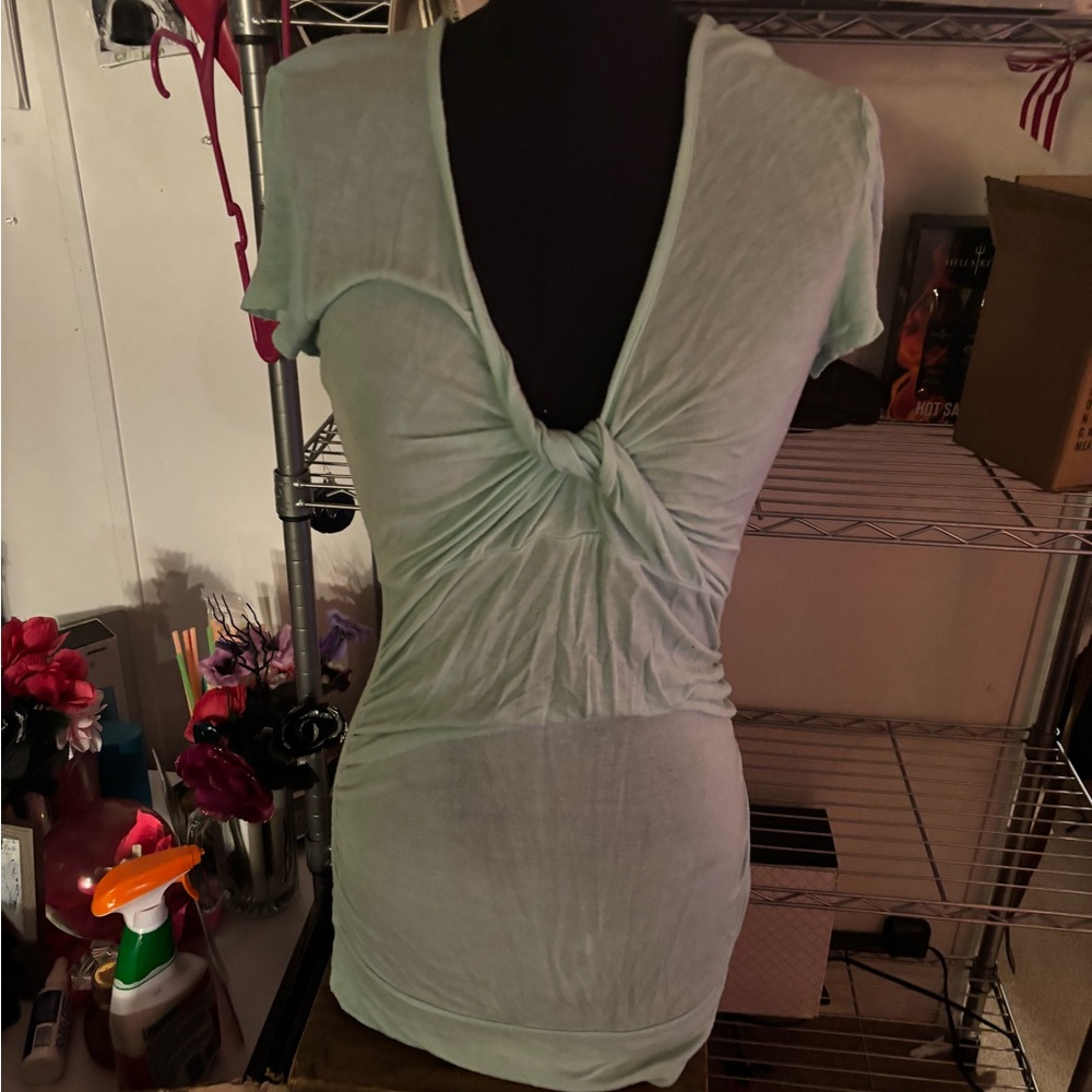 Maurices Light Green Short Sleeve Top